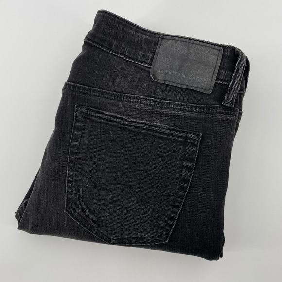 American Eagle Outfitters Other - American Eagle Skinny Ne(x)t Level Flex Distressed Black Jeans Men's 34x34